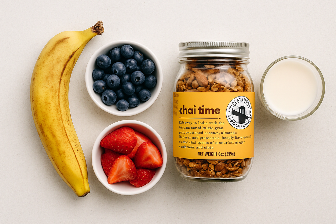 Bodega Berry Boost | Easy Berry Smoothie with Chat Time Granola