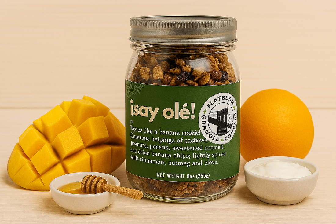 Say Olé Sunrise: Mango Orange Smoothie with Coconut Granola