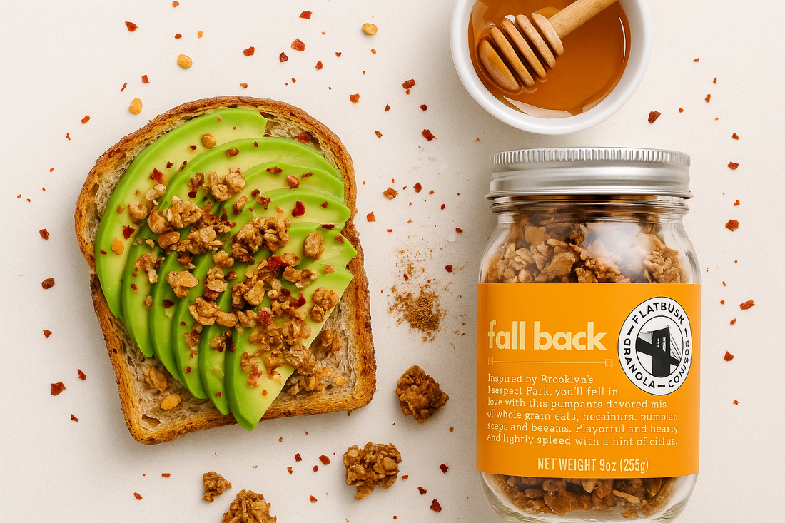 Spicy Avocado Toast with Pumpkin Spice Granola Crunch