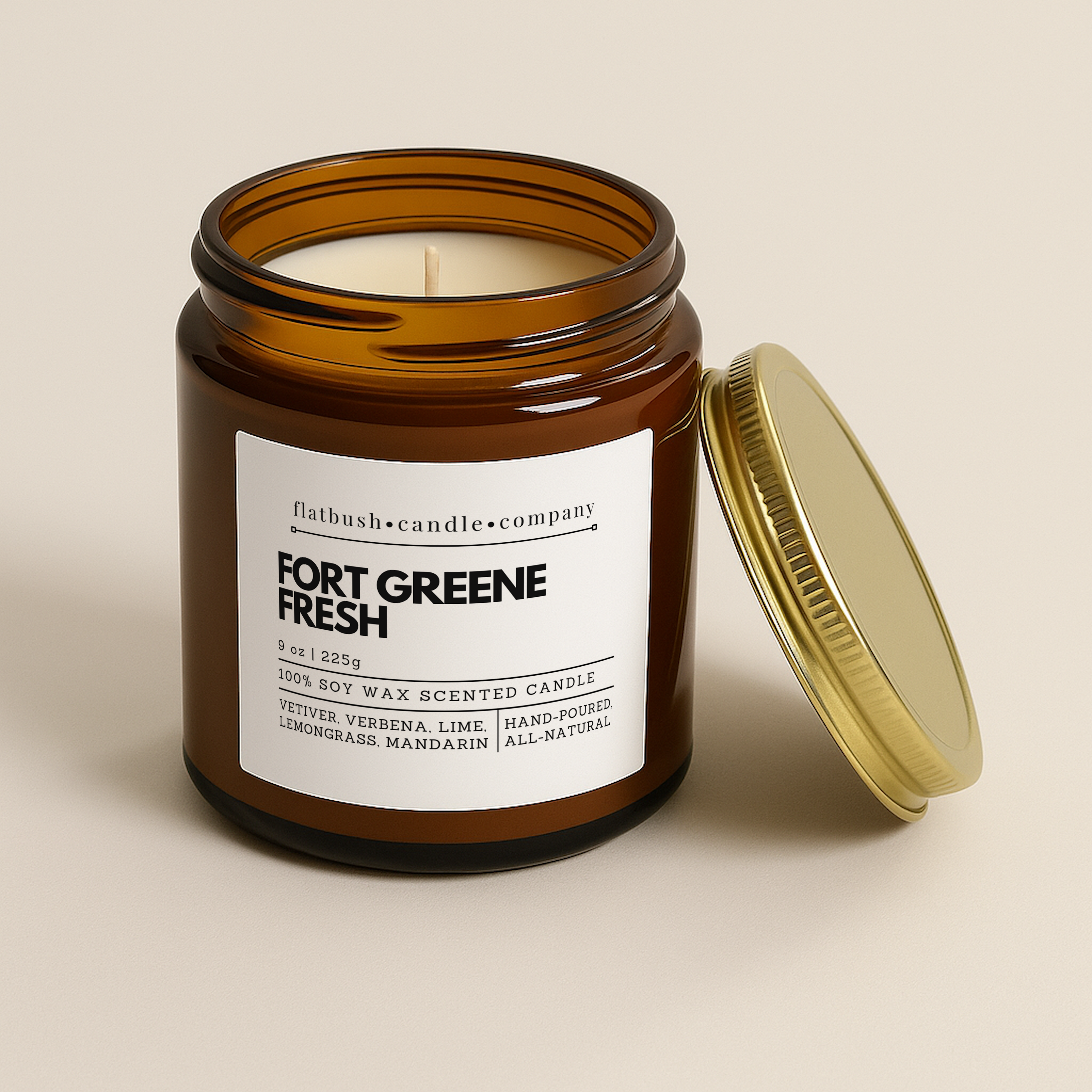 Fort Greene Fresh 100% Soy Wax Candle