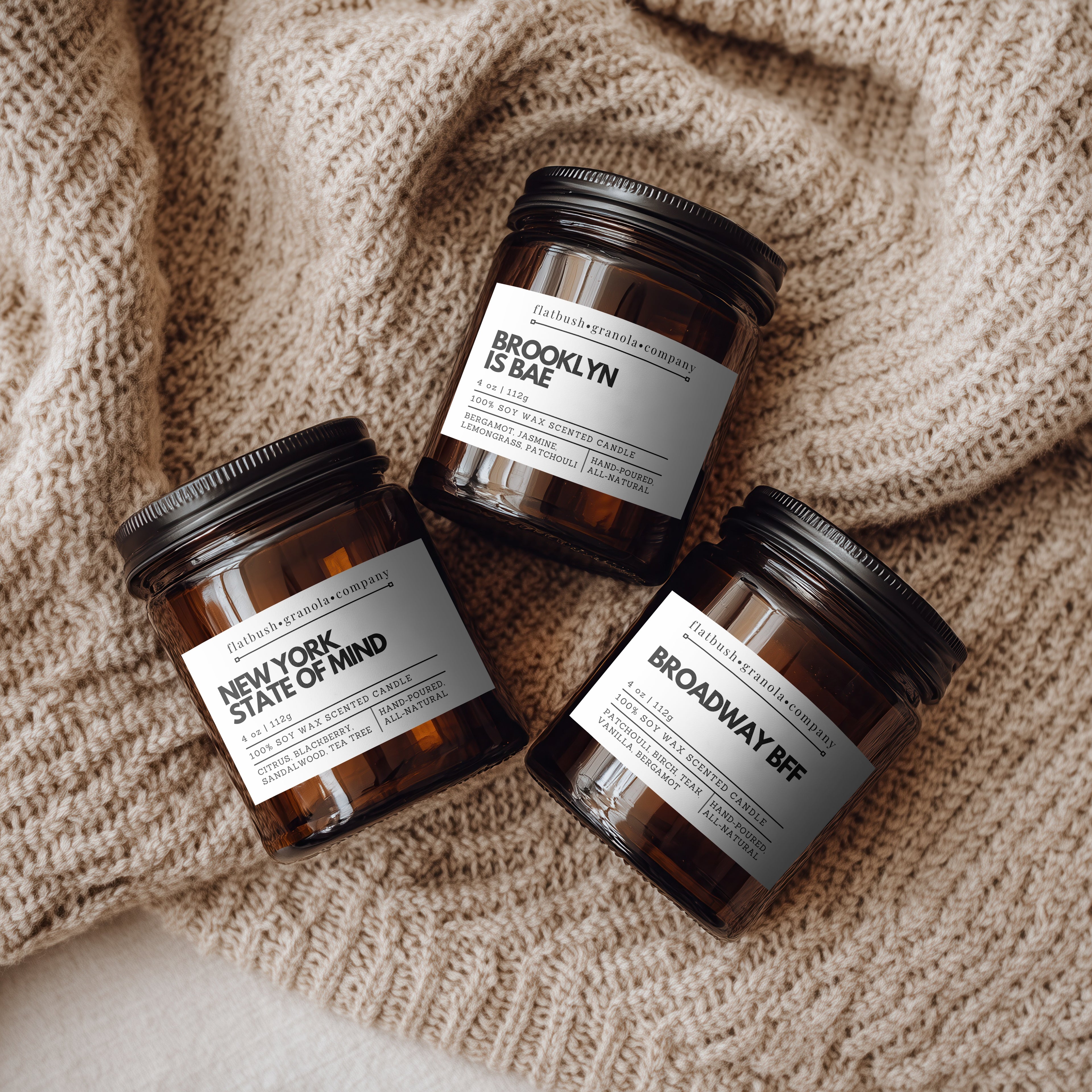 NYC Core 100% Soy Wax Candle Gift Set