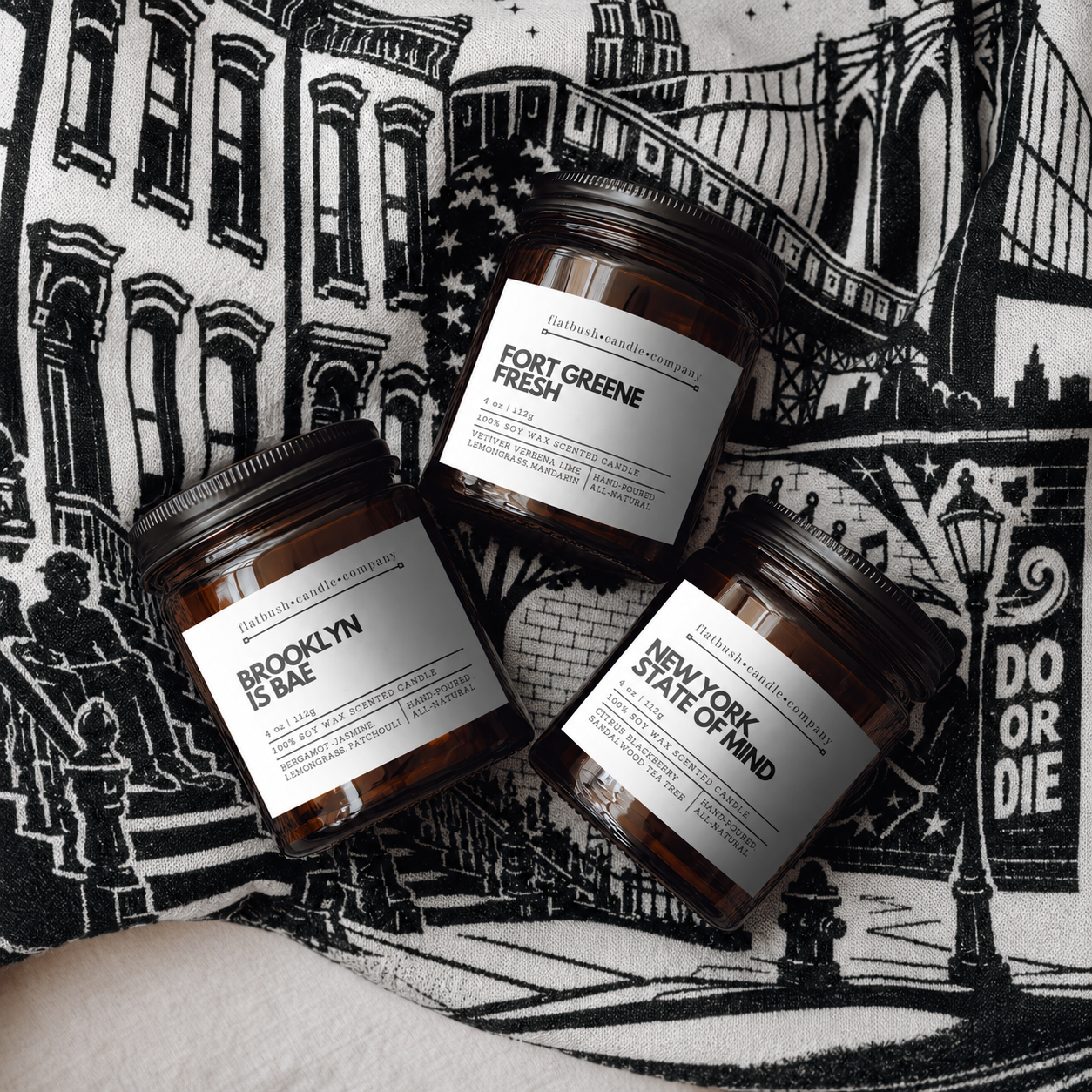 Best of Brooklyn 100% Soy Wax Candle Gift Set