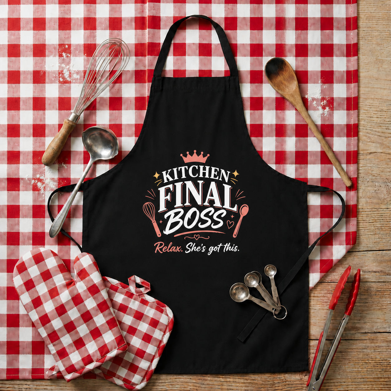 Classic Black Apron – Statement Kitchen Edition