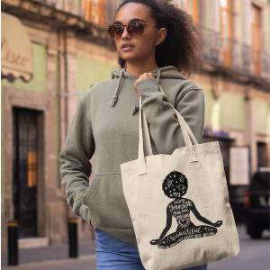 Yoga Mama Eco-Friendly Canvas Tote Bag